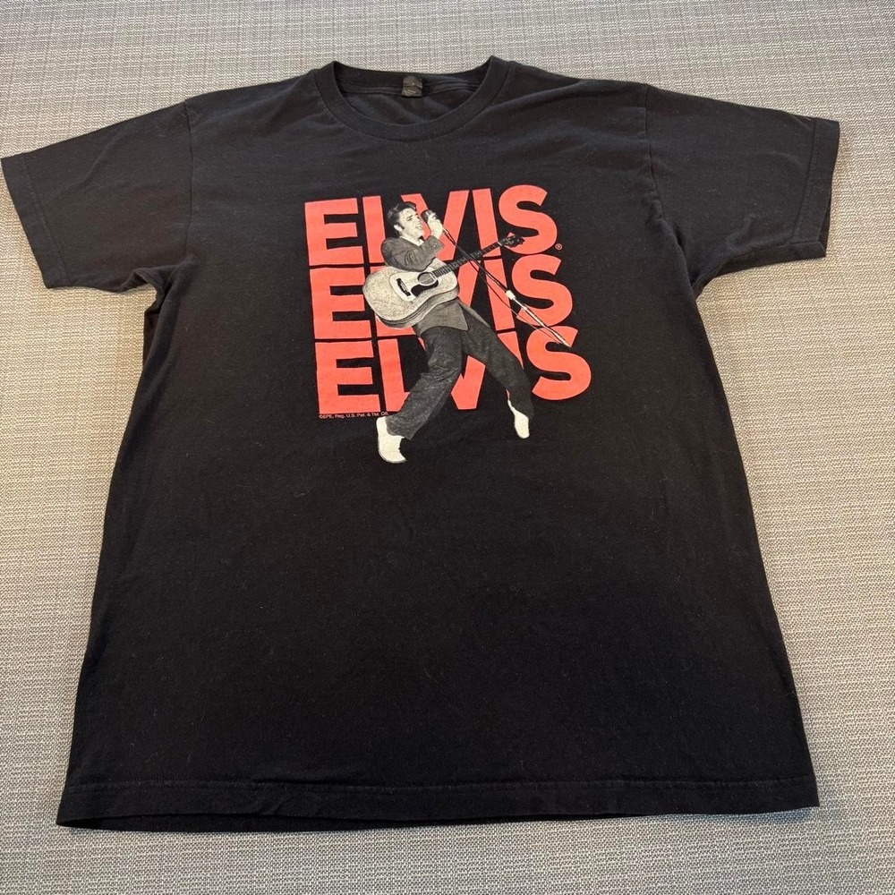 Tultex Elvis Presley black cotton t-shirt men's size L